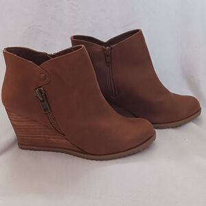 Brown Wedge Ankle Boots